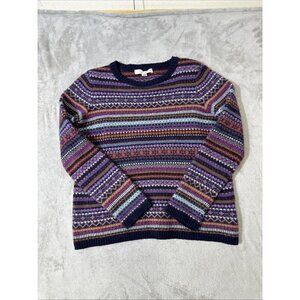 Seasalt Cornwall Fair Isle Sweater Percella Cove Jumper Wool Size 6